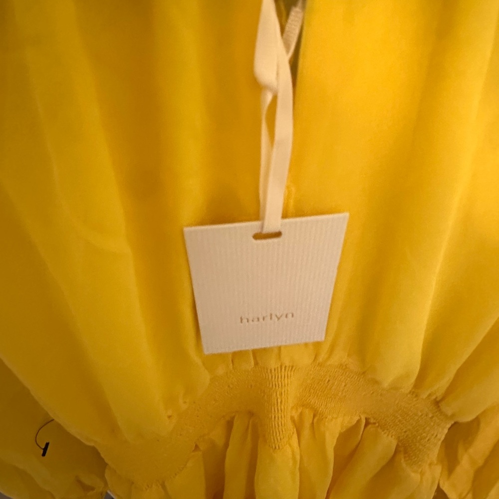 Yellow Ruffled Woman’s Dress - Picture 2 of 3